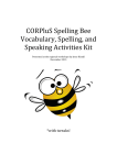 CORPluS Spelling Bee Vocabulary, Spelling, and Speaking