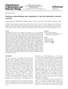 Molecular paleontology and complexity in the last eukaryotic