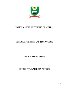 PHY202 - National Open University of Nigeria