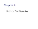 ch 2: Motion in 1D