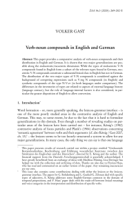 Verb-noun compounds in English and German