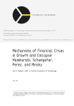 Mechanisms of Financial Crises in Growth and Collapse