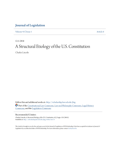 A Structural Etiology of the US Constitution