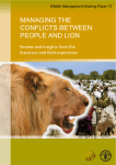 managing the conflicts between people and lion