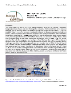 INSTRUCTOR GUIDE Chapter 11 Antarctica and Neogene