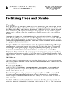 Fertilizing Trees and Shrubs..