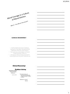 Ethics Course Handout - Oklahoma Physical Therapy Association
