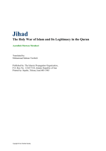 The Holy War of Islam and Its Legitimacy in the Quran