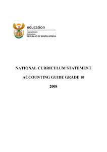 national curriculum statement