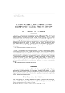 diagram algebras, hecke algebras and decomposition numbers at