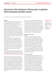 Samarium-153 treatment of bone pain in patients with metastatic