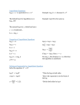 Logarithmic Equations