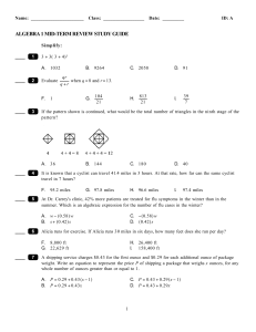 algebra 1 midterm review study guide