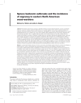 Spruce budworm outbreaks and the incidence of vagrancy in