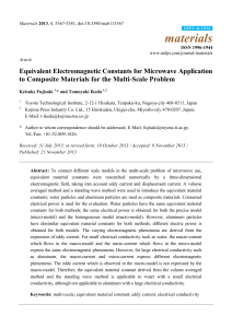 Equivalent Electromagnetic Constants for Microwave Application to