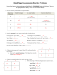 Blood Type Codominance Practice Problems