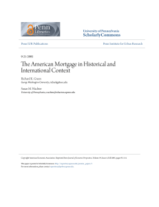 The American Mortgage in Historical and International Context