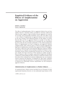 Chapter 9: Empirical Evidence of the Effects of Amphetamine on