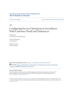 Configuring Service Operations in Accordance With Customer