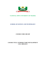BIO205 - National Open University of Nigeria