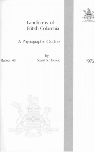 Landforms of British Columbia - Ministry of Energy and Mines and