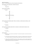 Math 102 Course Review Review #`s 1