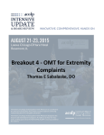 OMT for Extremity Complaints Handouts