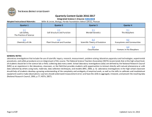 Integrated Science 1 - Lee County School District