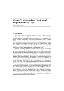 Chapter X: Computational Complexity of Propositional Fuzzy Logics