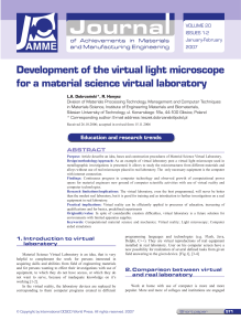 Development of the virtual light microscope for a material science