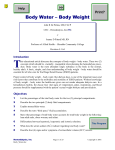 Body Water - Body Weight