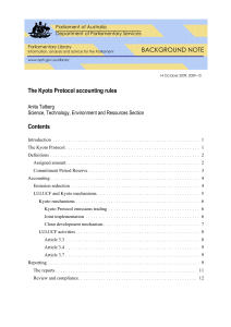 The Kyoto Protocol accounting rules