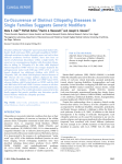 Cooccurrence of distinct ciliopathy diseases in single families