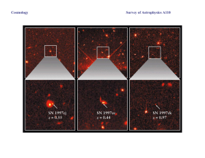 Survey of Astrophysics A110 Cosmology