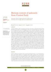 Barium content of paleosols from Central Italy