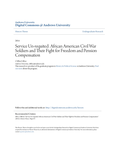 Service Un-requited: African American Civil War Soldiers and Their