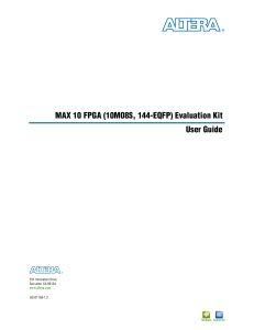 MAX 10 FPGA (10M0S, 144-EQFP) Evaluaion Kit User Guide