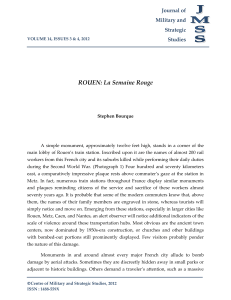 ROUEN: La Semaine Rouge - Journal of Military and Strategic Studies