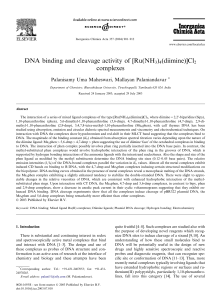 DNA binding and cleavage activity of [Ru(NH3)4(diimine)]Cl2