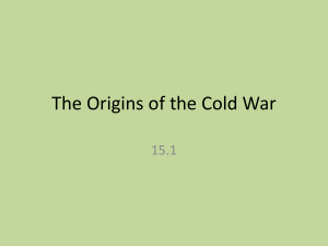 The Origins of the Cold War