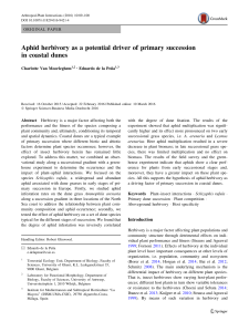 Aphid herbivory as a potential driver of primary succession in
