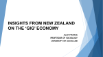 INSIGHTS FROM NEW ZEALAND ON THE `GIG` ECONOMY