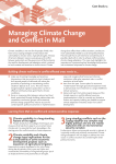 Managing Climate Change and Conflict in Mali
