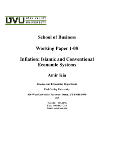 Inflation: Islamic and Conventional Economic Systems