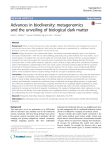Advances in biodiversity: metagenomics and the