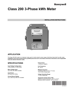 62-0306—04 - Class 200 3-Phase kWh Meter