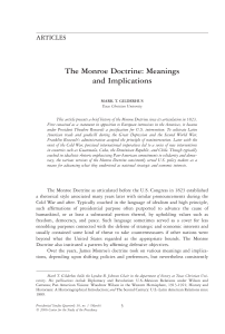 The Monroe Doctrine: Meanings and Implications - TRAN-B-300