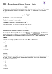 BGE – Dynamics and Space Summary Notes