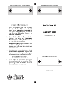 BIOLOGY 12