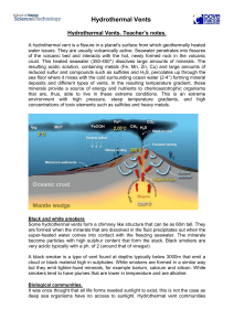 background information on hydrothermal vents